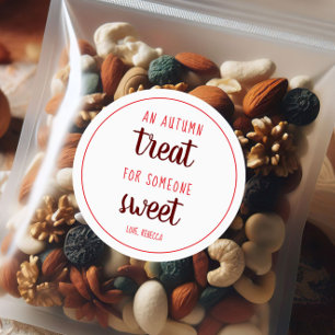 Eine Leckerei für einen süßen Erntedank im Herbst Runder Aufkleber