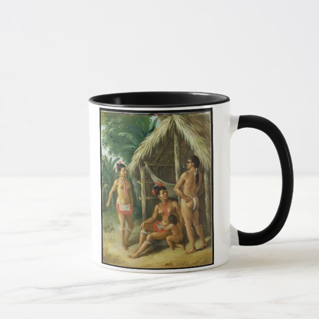 Eine Leewardinselncarib-Familie außerhalb einer Tasse (Rechts)
