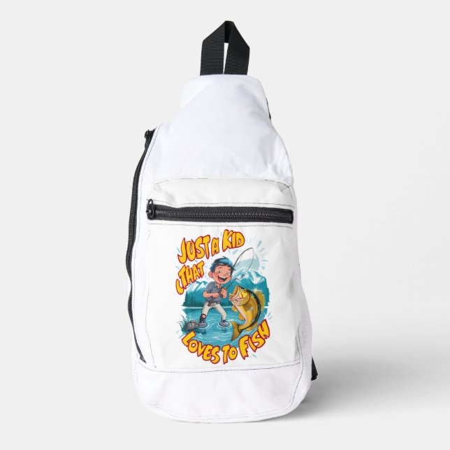 Eine Leidenschaft für Kinder im Fischereisektor Crossbody Bag (Vorderseite)