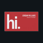 Eine leistungsstarke Hi - Modern Business Card - R Visitenkarte<br><div class="desc">Machen Sie eine Aussage und stellen Sie sich mit diesem modernen und charmanten "A Powerful Hi" Visitenkartendesign in eine kühne Art und Weise vor. Hintergrundfarben können online angepasst werden. Der Firmenname kann auch durch Ihr Logo ersetzt werden. Auf Wunsch auch die passende Büroausstattung.</div>