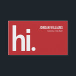 Eine leistungsstarke Hi - Modern Business Card - R Visitenkarte<br><div class="desc">Machen Sie eine Aussage und stellen Sie sich mit diesem modernen und charmanten "A Powerful Hi" Visitenkartendesign in eine kühne Art und Weise vor. Hintergrundfarben können online angepasst werden. Der Firmenname kann auch durch Ihr Logo ersetzt werden. Auf Wunsch auch die passende Büroausstattung.</div>