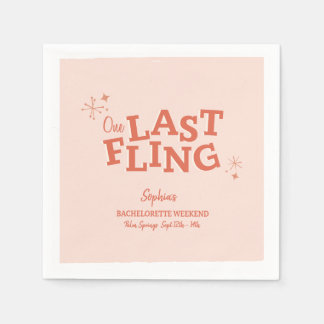 Eine letzte Fling-Bachelorette Serviette