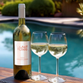 Eine letzte Fling-Bachelorette Weinetikett