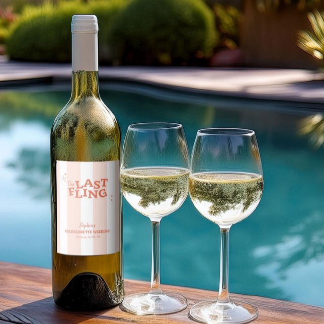 Eine letzte Fling-Bachelorette Weinetikett (Von Creator hochgeladen)