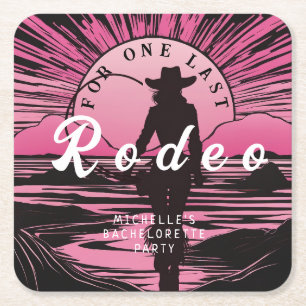 Eine letzte Rodeo Bachelorette Rechteckiger Pappuntersetzer