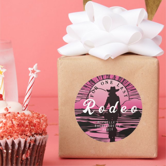 Eine letzte Rodeo Bachelorette Runder Aufkleber (Party)
