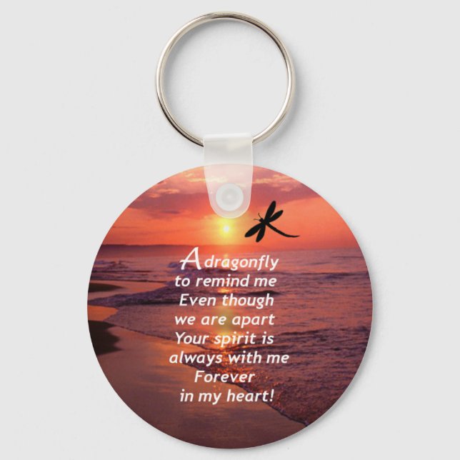 Eine Libelle, die mich daran erinnert Schlüsselanhänger (Vorderseite)