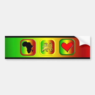 Eine Liebe afrikanischer König der Landkarte von J Autoaufkleber