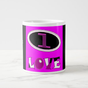 Eine Liebe brüchig rosa sagt es laut Jumbo-Tasse