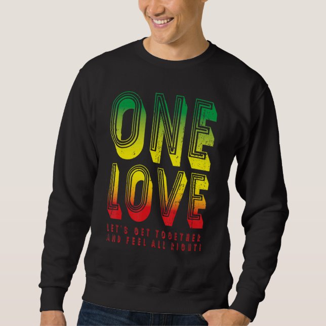 Eine Liebe für Reggae Rasta 3 Sweatshirt (Vorderseite)