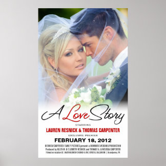 Eine Liebe-Geschichte - Hochzeitsfilm-Foto-Poster Poster