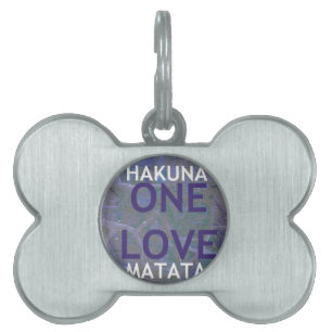 Eine Liebe Hakuna Matata Swahili Blau Grau Abstrak Tiermarke