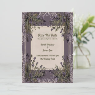 Eine Liebe in Bloom Lavender Wedding Einladung