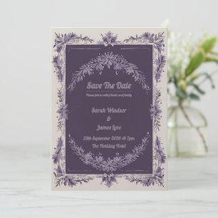 Eine Liebe in Bloom Lavender Wedding Einladung
