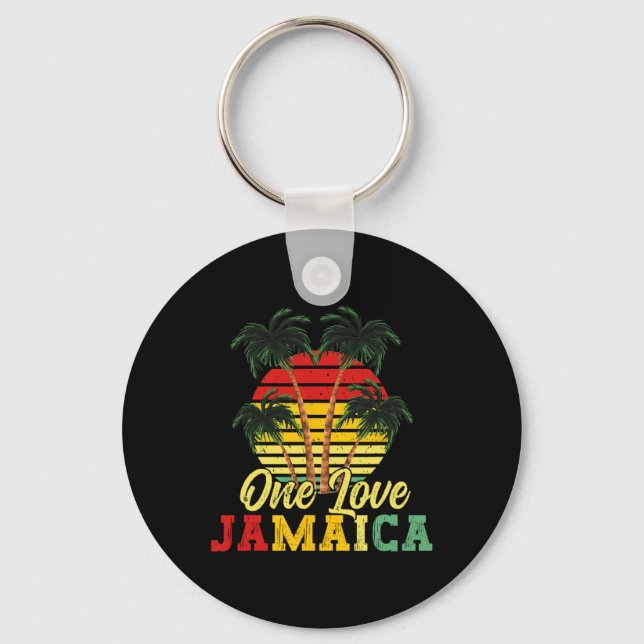 Eine Liebe Jamaica Sommerurlaub Familie Jamaika R Schlüsselanhänger (Vorderseite)