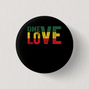 Eine Liebe Jamaican Rasta Reggae Button