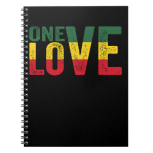 Eine Liebe Jamaican Rasta Reggae Notizblock