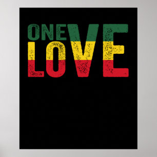 Eine Liebe Jamaican Rasta Reggae Poster