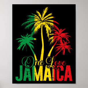Eine Liebe Jamaika Jamaikanischer Urlaub Reggae Pa Poster