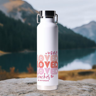 Eine Liebe Lehrer Rosa Moderner Personalisierter N Trinkflasche