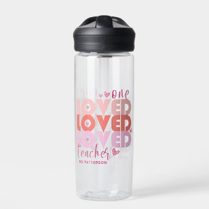 Eine Liebe Lehrer Rosa Moderner Personalisierter N Trinkflasche
