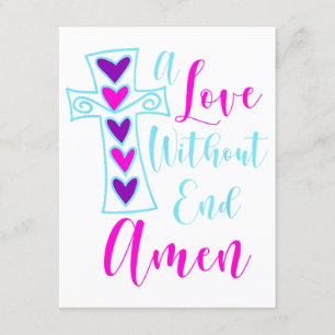 Eine Liebe ohne Ende Amen Jesus Inspirierte Zitat  Begleitkarte