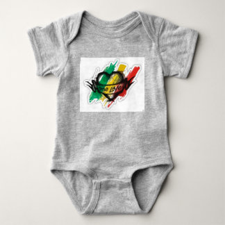 eine Liebe rasta Reggae Graffitiflagge Baby Strampler