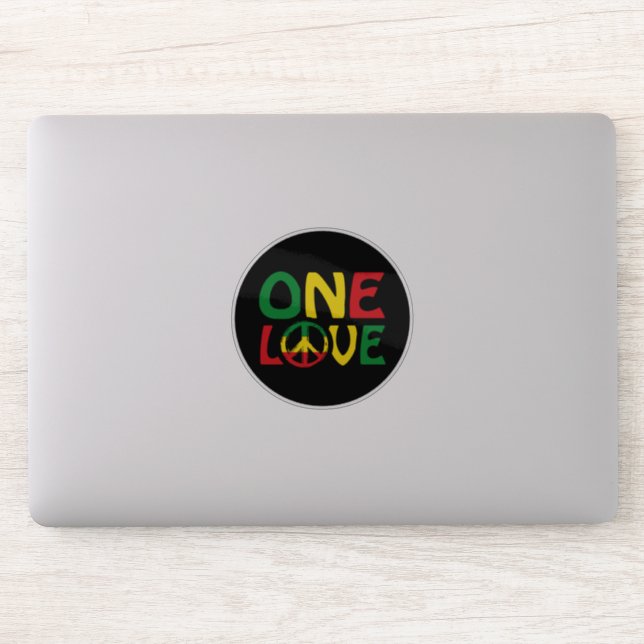 Eine Liebe, Reggae-Design Aufkleber (Computer)