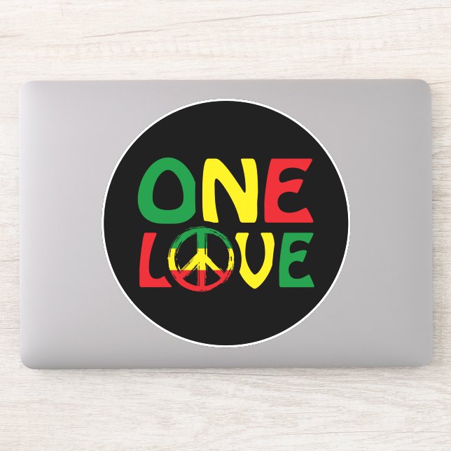 Eine Liebe, Reggae-Design Aufkleber (Computer)