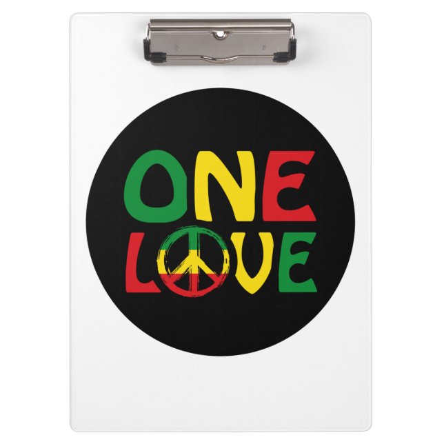 Eine Liebe, Reggae-Design Klemmbrett (Vorderseite)
