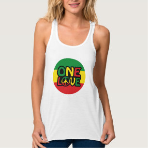 Eine Liebe, Reggae-Design mit Reggaefarben Tank Top