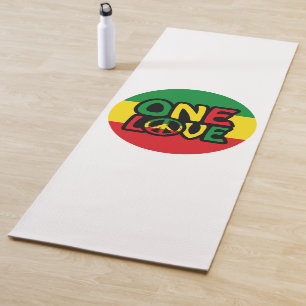 Eine Liebe, Reggae-Design mit Reggaefarben Yogamatte