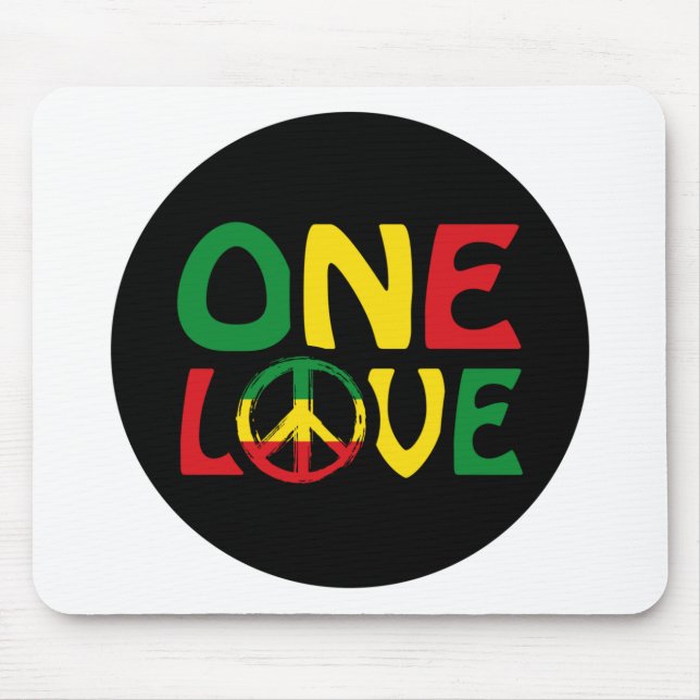 Eine Liebe, Reggae-Design Mousepad (Vorne)