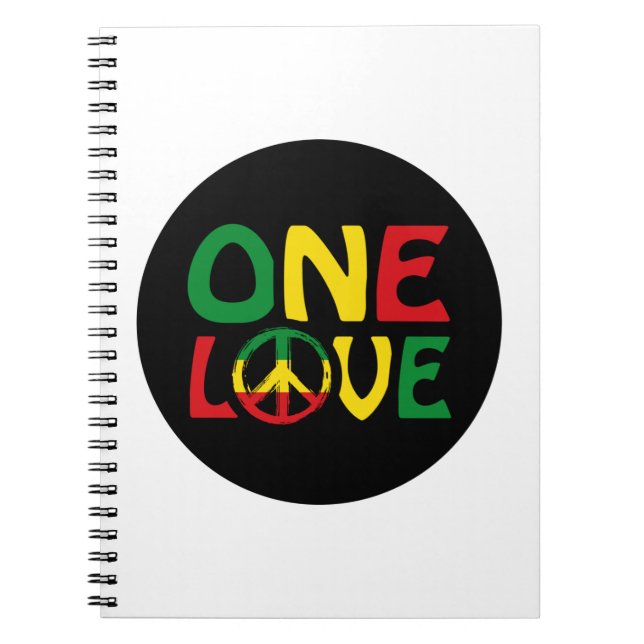 Eine Liebe, Reggae-Design Notizblock (Vorderseite)