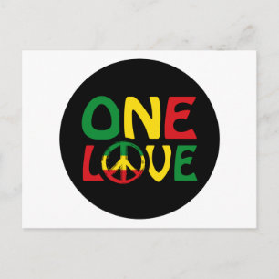 Eine Liebe, Reggae-Design Postkarte