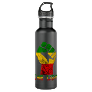Eine Liebe Reggae Fist Rasta Reggae Music Jamaica  Edelstahlflasche