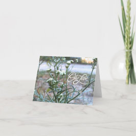 Eine Liebe, weiße Wildblume, Naturkunstkarte Dankeskarte