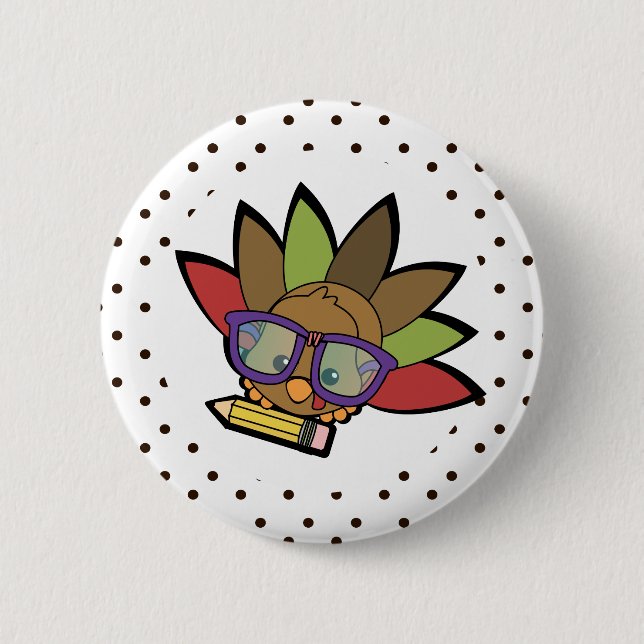 Eine liebenswerte Smarty Türkei Button (Vorderseite)