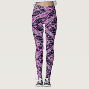 Eine lila Zickzack Textur "Ratti_Creative_Arts" Leggings