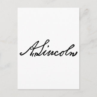 Eine Lincoln-Unterschrift Postkarte