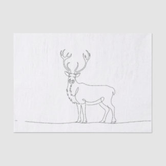 Eine Linie Art Vector Illustration eines Majestic  Seidenpapier