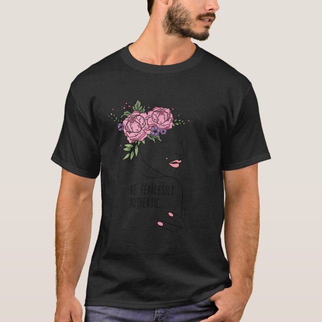 Eine Linie, die von Frauen ohne Angst Minimalistis T-Shirt (Vorderseite)
