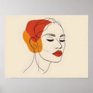 Eine Linie Kunst Poster