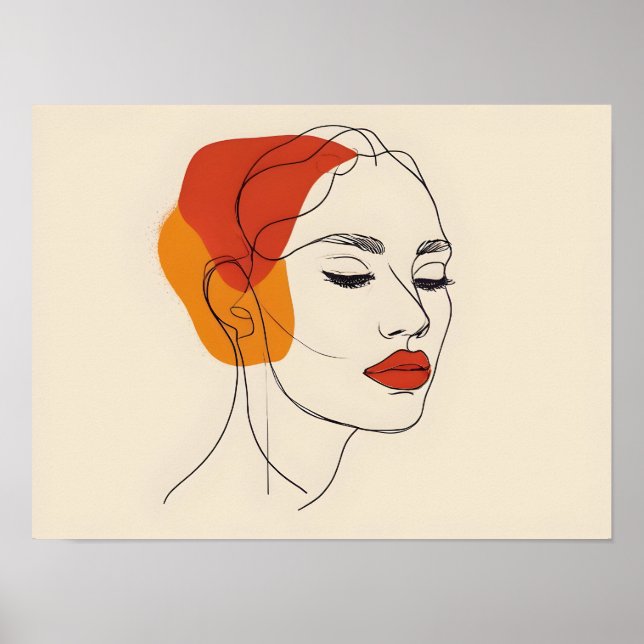 Eine Linie Kunst Poster (Vorne)