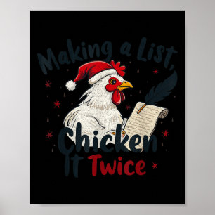 Eine Liste Erstellen Huhn Es Zweimal Lustiges Huhn Poster