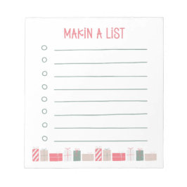 Eine Liste erstellen | Weihnachtsgeschenke Notizbl Notizblock