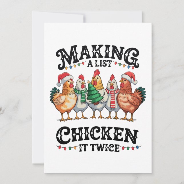 Eine Liste Hühnchen zweimal Weihnachten Weihnachte (Vorderseite)