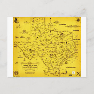 Eine Literaturkarte von Texas von Dallas Pub Lib ( Postkarte