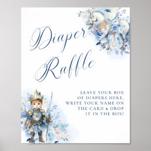 Eine Little Prince Royal Blue Windel-Raffel Poster