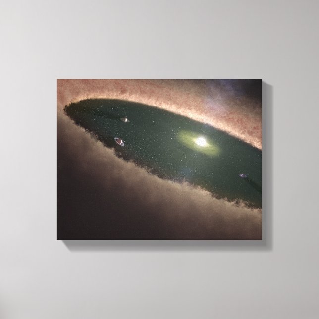 Eine Lücke in einem protoplanetären oder planetenb Leinwanddruck (Vorderseite)